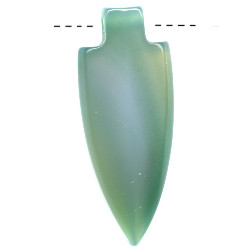 12x44mm Green Agate (Dyed) ARROWHEAD Pendant/Focal Bead