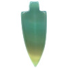 13x44mm Green Agate (Dyed) ARROWHEAD Pendant/Focal Bead