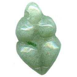 16x25mm Green Aventurine (Flat-Back) GODDESS Bead