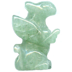 20mm Green Aventurine 3-D GRIFFIN Bead