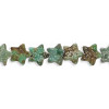 8mm African Turquoise (Jasper) FLAT STAR Beads