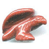 15x22mm 3-D Red Goldstone EAGLE/HAWK Animal Fetish Bead