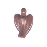 15x20mm Red Goldstone ANGEL Bead