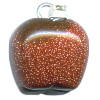 14mm Red Goldstone APPLE Charm / Pendant - with Bail