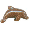 10x25mm 3-D Red Goldstone DOLPHIN Animal Fetish Bead