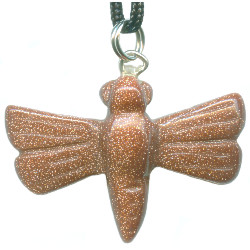 24x32mm Red Goldstone DRAGONFLY Animal Fetish Pendant/Focal Bead