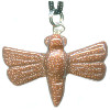 24x32mm Red Goldstone DRAGONFLY Animal Fetish Pendant/Focal Bead