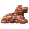 11x18mm Mini 3-D Goldstone HORSE Animal Fetish Bead