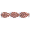 7x11mm Red Goldstone Carved LEAF Beads