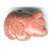 12x16mm 3-D Red Goldstone BOAR/PIG Animal Fetish Bead