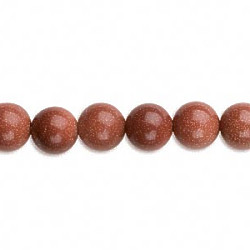 8mm Red Goldstone ROUND Beads