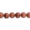 8mm Red Goldstone ROUND Beads