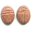 13x18mm Goldstone SCARAB, BEETLE Beads