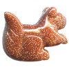 16x22mm 3-D Goldstone SQUIRREL Animal Fetish Bead