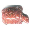 12x20mm Red Goldstone TURTLE Animal Fetish Bead