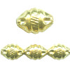 14x20mm Goldtone Hollow Brass Grecian Style OVAL Beads