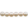 6mm Light Peach Luster Czech Pressed Glass SMOOTH ROUND Pearl Beads