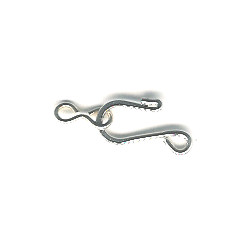 16mm Nickel Plated Brass Hook & Eye CLASP