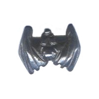 18x20mm 3-D Hematite BAT Animal Fetish Bead