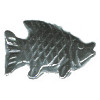 15x24mm 3-D Hematite FISH Animal Fetish Bead