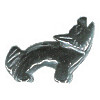 18x25mm 3-D Hematite COYOTE/WOLF Animal Fetish Bead