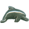 10x25mm Hematite 3-D DOLPHIN Animal Fetish Bead