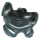 20x20mm Hematite FROG Animal Fetish Bead