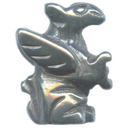 20mm Hematite 3-D GRIFFIN Bead