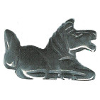 16x20mm 3-D Hematite HORSE Animal Fetish Bead