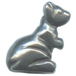 11x22mm 3-D Hematite KANGAROO Animal Fetish Bead