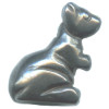 11x22mm 3-D Hematite KANGAROO Animal Fetish Bead