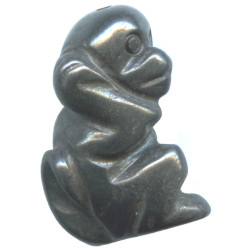 12x20mm Hematite 3-D MONKEY Animal Fetish Bead