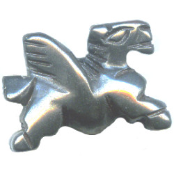 20mm Hematite 3-D PEGASUS Bead