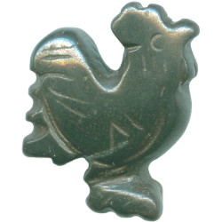 16x20mm Hematite ROOSTER Animal Fetish Bead