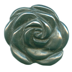 22mm Hematite Carved ROSE Bead
