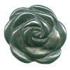 22mm Hematite Carved ROSE Bead