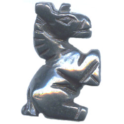 20mm Hematite 3-D UNICORN Bead