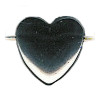 12mm Hematite (Hematine) PUFFY HEART Beads