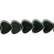 6mm Hematite (Hematine) FLAT HEART Beads