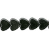6mm Hematite (Hematine) FLAT HEART Beads