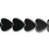 8mm Hematite (Hematine) FLAT HEART Beads