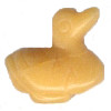 18x20mm Honey Jade (Jasper) 3-D DUCK Animal Fetish Bead