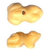 12x18mm Honey Jade (Jasper) FROG Animal Fetish Bead