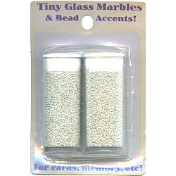 Halcraft Tiny Glass Marbles & Bead Accents - Shiney Silver #83622