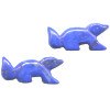 12x24mm Lapis Dyed Howlite SQUIRREL Animal Fetish Beads