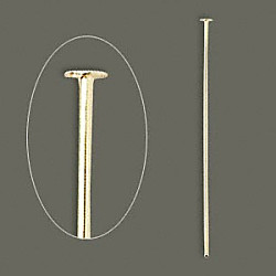 1-1/2" Gold Plated Brass (21 gauge) HEAD PINS