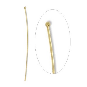 2" (21 gauge) Gold Plated Ball End HEAD PINS