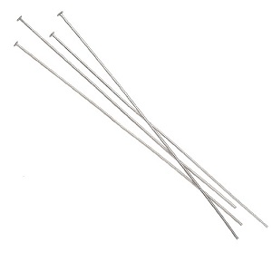 3" (20 gauge) Nickel Plated Brass Silvertone HEAD PINS