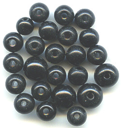 6mm to 8mm Polished Black Horn ROUND Bead Mix