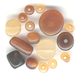 5mm - 15mm Mixed Natural Horn Bead Assortment